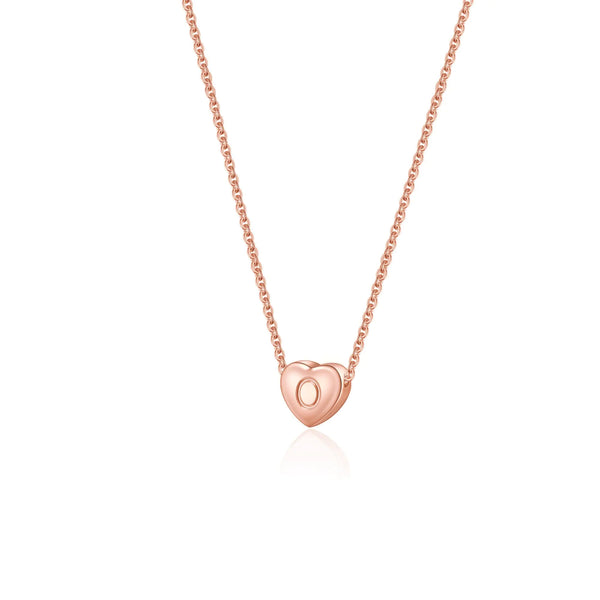 Monily Initial Necklace for Women Tiny Letter O Heart Choker Necklace for Women Dainty Rose Gold Plated Necklace for Women Christmas Gifts for Women