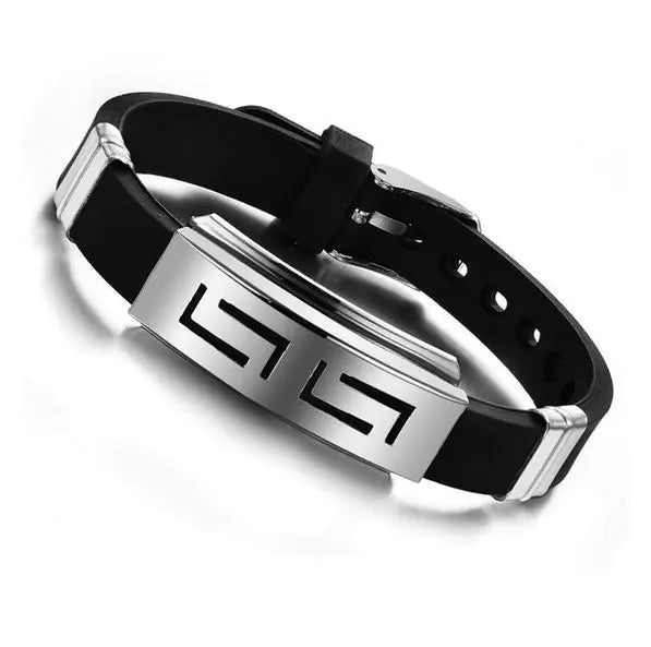 Silicone Bracelets and Titanium Steel Bangles for Men